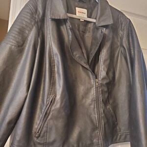 BONGO Faux Leather Cropped Jacket (Juniors) 1x (Women's)